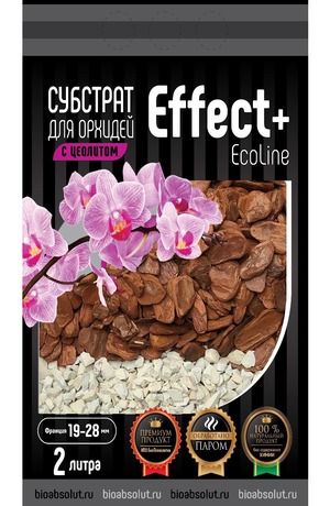Cубстрат для орхидей с цеолитом Effect+ 19-28 мм EcoLine 2 литра